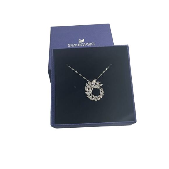 Swarovski Louison Pendant, White, Rhodium plating Necklace new - Picture 1 of 6